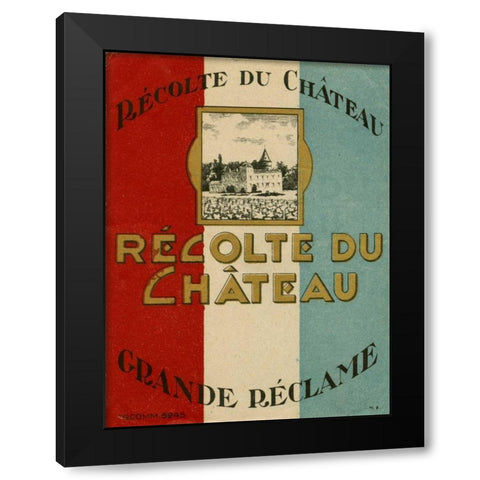 Recolte Du Chateau Black Modern Wood Framed Art Print with Double Matting by Unknown