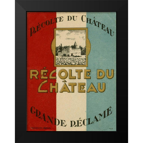 Recolte Du Chateau Black Modern Wood Framed Art Print by Unknown