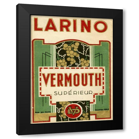 Larino Vermouth Black Modern Wood Framed Art Print with Double Matting by Unknown