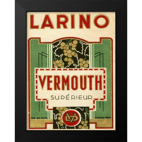 Larino Vermouth Black Modern Wood Framed Art Print by Unknown