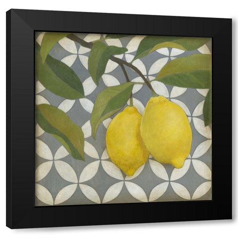 Fruit and Pattern I Black Modern Wood Framed Art Print with Double Matting by Meagher, Megan