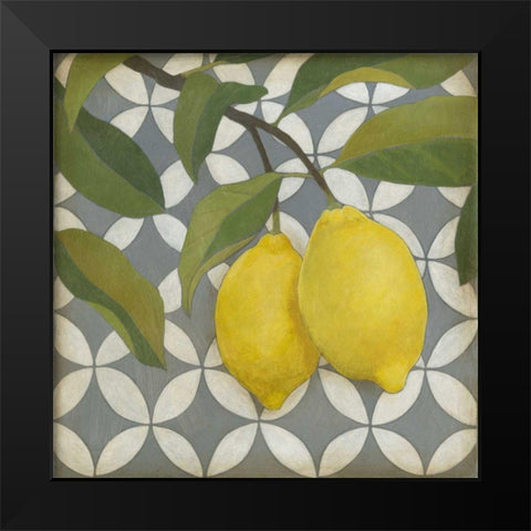 Fruit and Pattern I Black Modern Wood Framed Art Print by Meagher, Megan