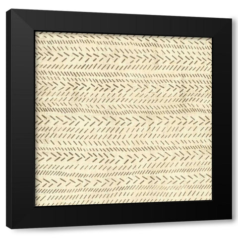Ethnic Motif V Black Modern Wood Framed Art Print by Vision Studio