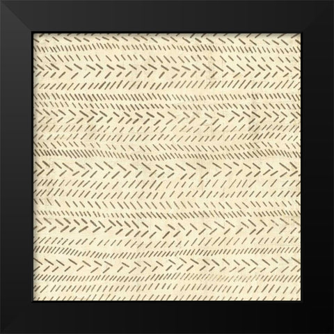 Ethnic Motif V Black Modern Wood Framed Art Print by Vision Studio