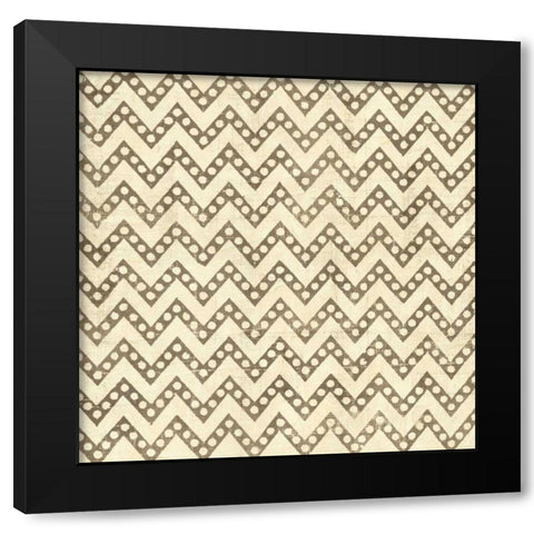 Ethnic Motif IX Black Modern Wood Framed Art Print by Vision Studio