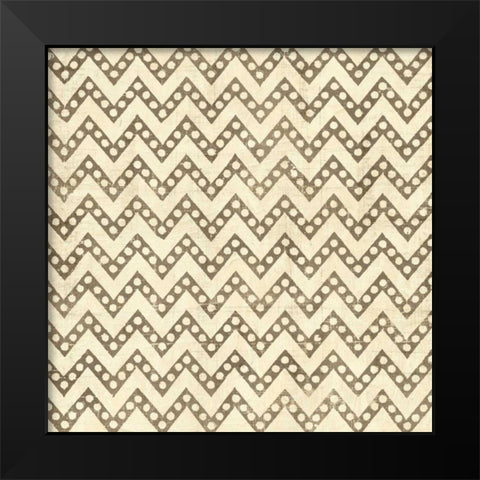 Ethnic Motif IX Black Modern Wood Framed Art Print by Vision Studio