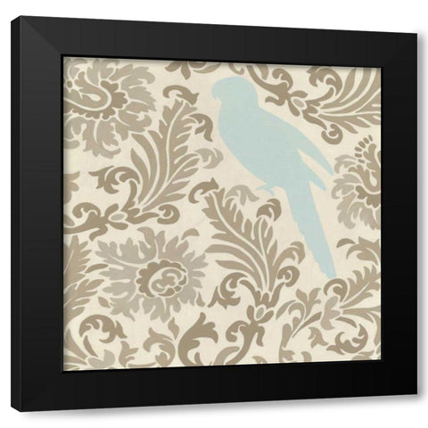 Island Tapestry II Black Modern Wood Framed Art Print with Double Matting by Vess, June Erica