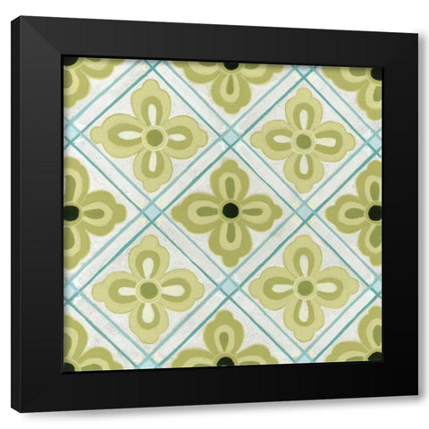 Cottage Patterns I Black Modern Wood Framed Art Print with Double Matting by Vess, June Erica