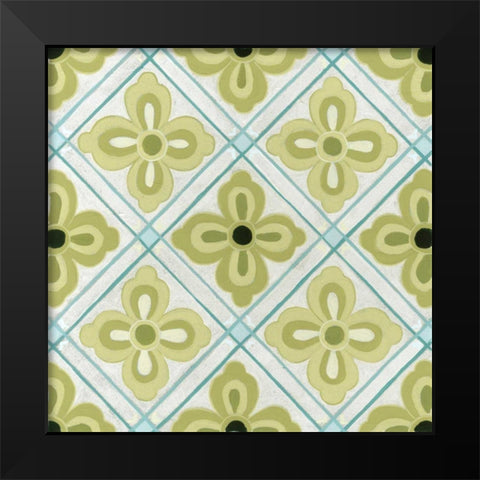 Cottage Patterns I Black Modern Wood Framed Art Print by Vess, June Erica
