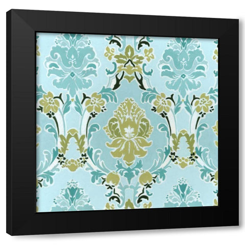 Cottage Patterns II Black Modern Wood Framed Art Print by Vess, June Erica