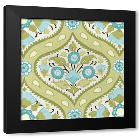 Cottage Patterns V Black Modern Wood Framed Art Print by Vess, June Erica