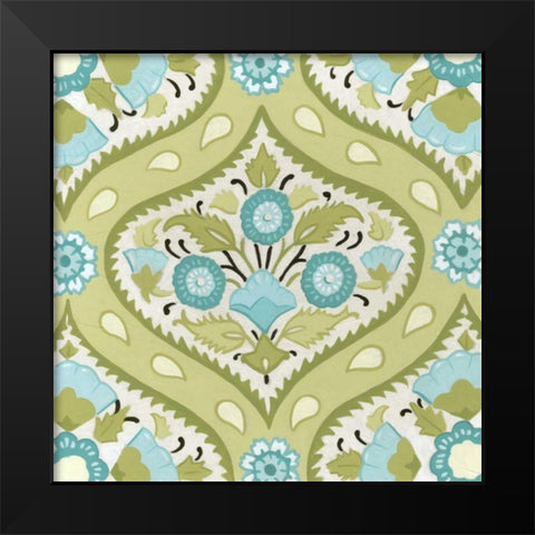 Cottage Patterns V Black Modern Wood Framed Art Print by Vess, June Erica
