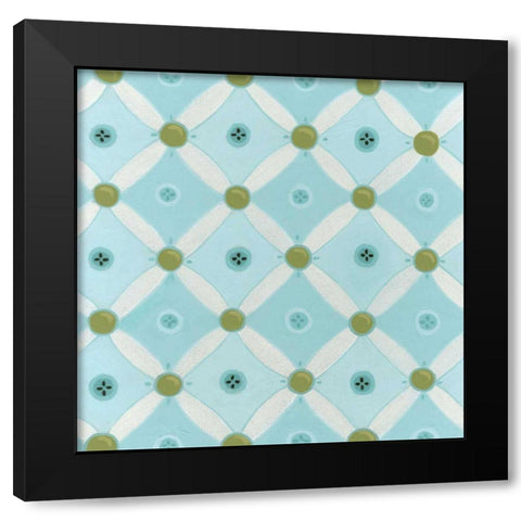 Cottage Patterns VIII Black Modern Wood Framed Art Print by Vess, June Erica