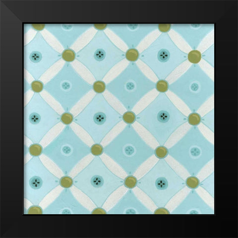 Cottage Patterns VIII Black Modern Wood Framed Art Print by Vess, June Erica