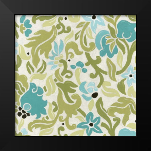 Cottage Patterns IX Black Modern Wood Framed Art Print by Vess, June Erica