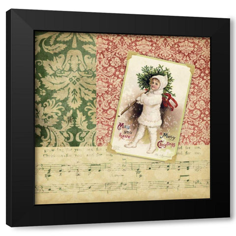 Victorian Christmas I Black Modern Wood Framed Art Print by Vision Studio