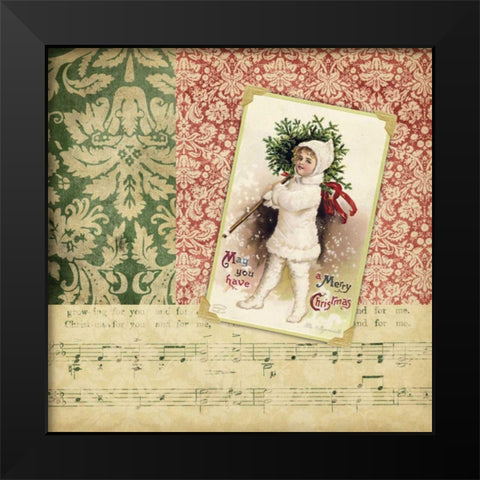 Victorian Christmas I Black Modern Wood Framed Art Print by Vision Studio