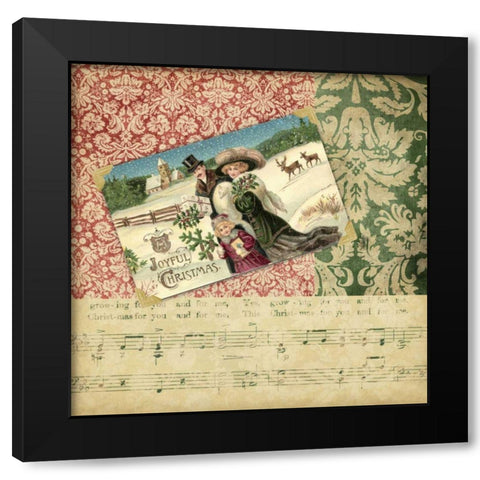 Victorian Christmas II Black Modern Wood Framed Art Print by Vision Studio