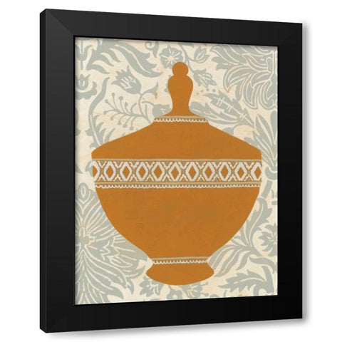 Pottery Patterns I Black Modern Wood Framed Art Print with Double Matting by Vess, June Erica