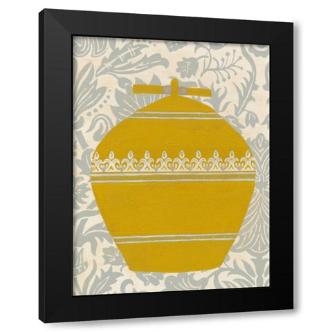 Pottery Patterns II Black Modern Wood Framed Art Print with Double Matting by Vess, June Erica