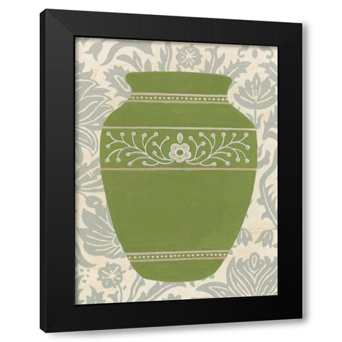 Pottery Patterns III Black Modern Wood Framed Art Print with Double Matting by Vess, June Erica