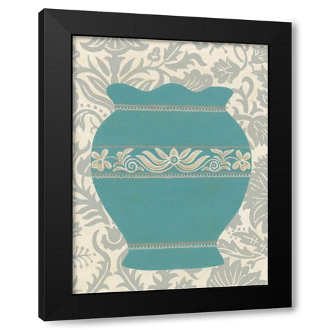 Pottery Patterns IV Black Modern Wood Framed Art Print with Double Matting by Vess, June Erica