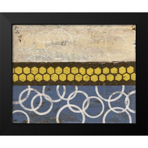 Honey Comb Abstract I Black Modern Wood Framed Art Print by Avondet, Natalie