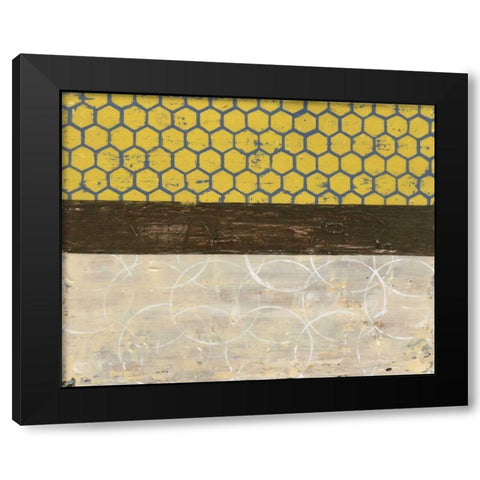 Honey Comb Abstract II Black Modern Wood Framed Art Print with Double Matting by Avondet, Natalie