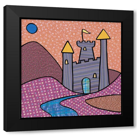 Calico Kingdom II Black Modern Wood Framed Art Print with Double Matting by Swinford, Charles