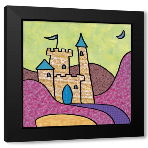 Calico Kingdom III Black Modern Wood Framed Art Print with Double Matting by Swinford, Charles