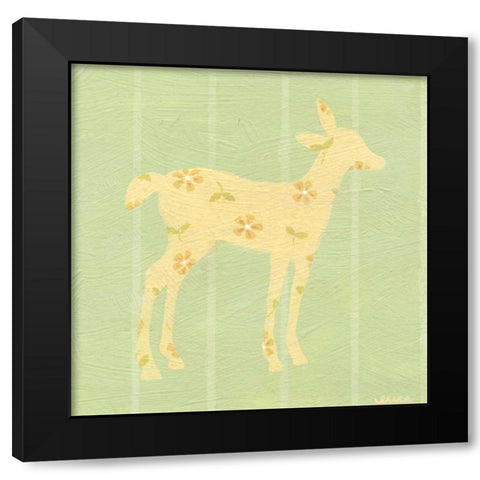 Cottage Cuties I Black Modern Wood Framed Art Print with Double Matting by Vess, June Erica