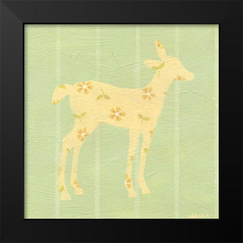 Cottage Cuties I Black Modern Wood Framed Art Print by Vess, June Erica