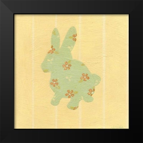 Cottage Cuties II Black Modern Wood Framed Art Print by Vess, June Erica