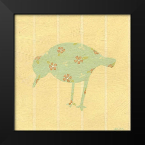 Cottage Cuties III Black Modern Wood Framed Art Print by Vess, June Erica