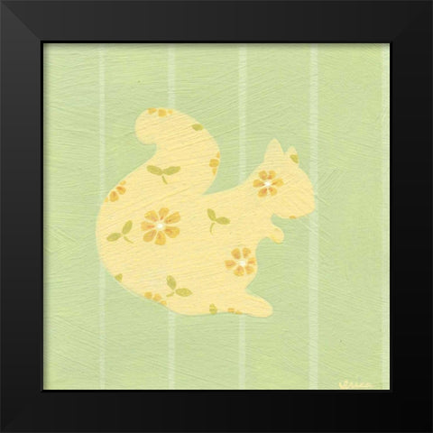 Cottage Cuties IV Black Modern Wood Framed Art Print by Vess, June Erica