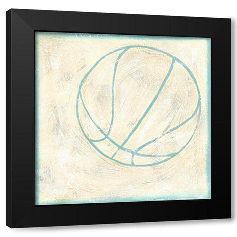 Basketball Rules Black Modern Wood Framed Art Print by Zarris, Chariklia