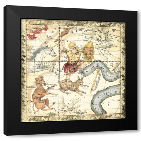 Zodiac Chart IV Black Modern Wood Framed Art Print by Vision Studio