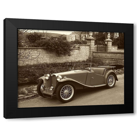 Vintage Cars II Black Modern Wood Framed Art Print by Vision Studio