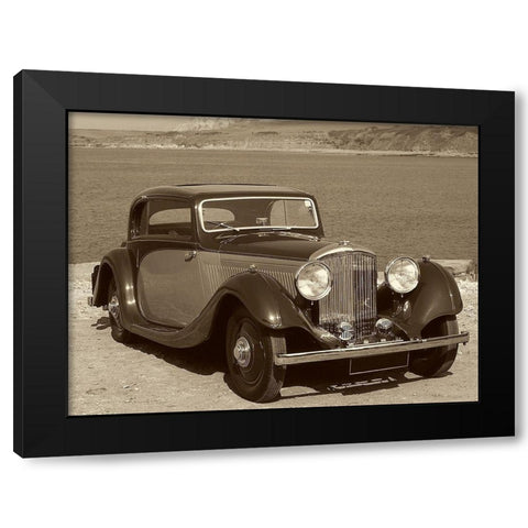 Vintage Cars IV Black Modern Wood Framed Art Print by Vision Studio