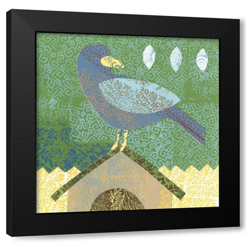 Flight Patterns III Black Modern Wood Framed Art Print with Double Matting by Meagher, Megan