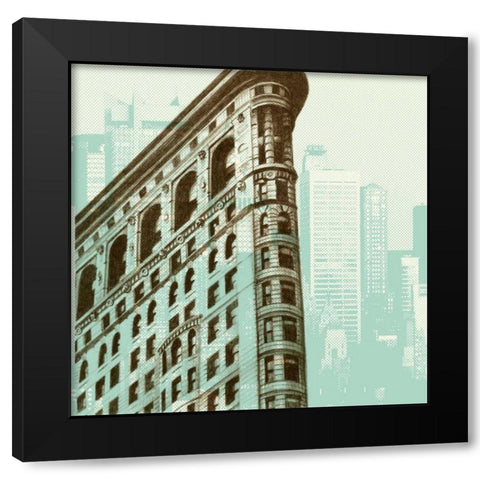 Architectural Overlay II Black Modern Wood Framed Art Print with Double Matting by Harper, Ethan