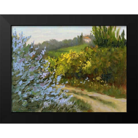 Rosemary by the Road Black Modern Wood Framed Art Print by Weber, Mary Jean