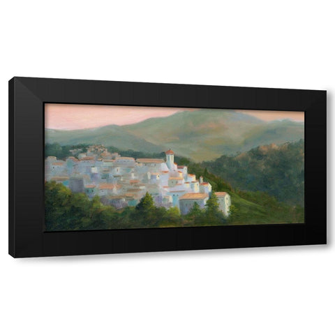 Spanish Village Black Modern Wood Framed Art Print by Weber|Mary Jean