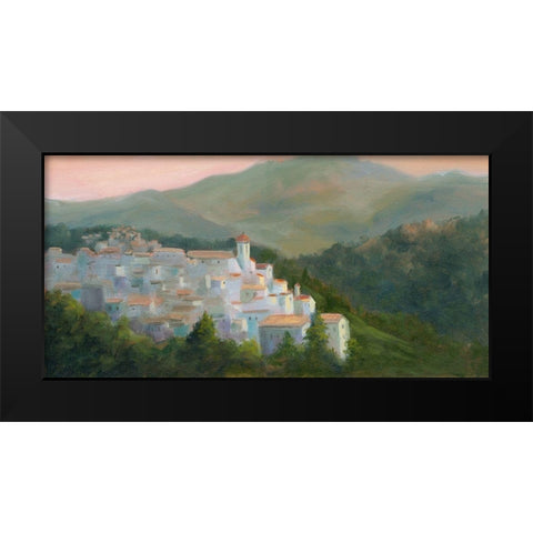Spanish Village Black Modern Wood Framed Art Print by Weber|Mary Jean