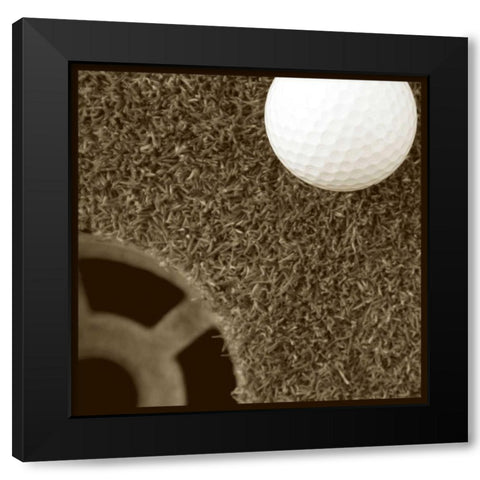Sepia Golf Ball Study II Black Modern Wood Framed Art Print by Johnson, Jason