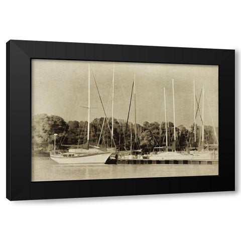 Waiting to Sail II Black Modern Wood Framed Art Print with Double Matting by Head, Danny