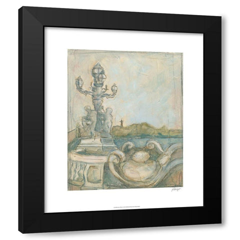 View of Paris I Black Modern Wood Framed Art Print with Double Matting by Harper, Ethan