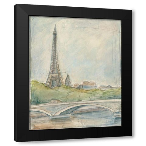 View of Paris III Black Modern Wood Framed Art Print with Double Matting by Harper, Ethan