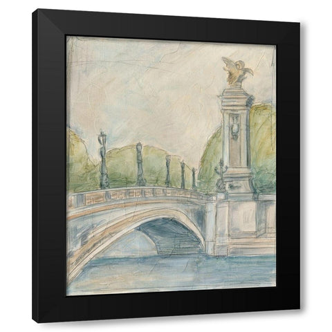 View of Paris V Black Modern Wood Framed Art Print with Double Matting by Harper, Ethan