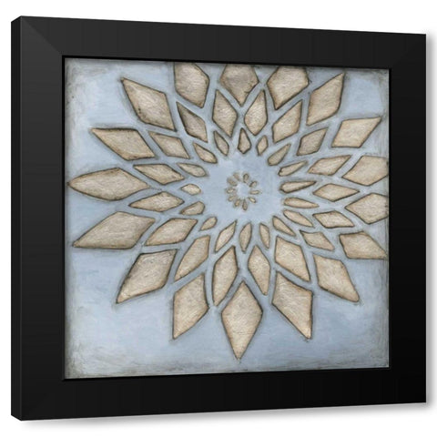 Silver Filigree I Black Modern Wood Framed Art Print by Meagher, Megan